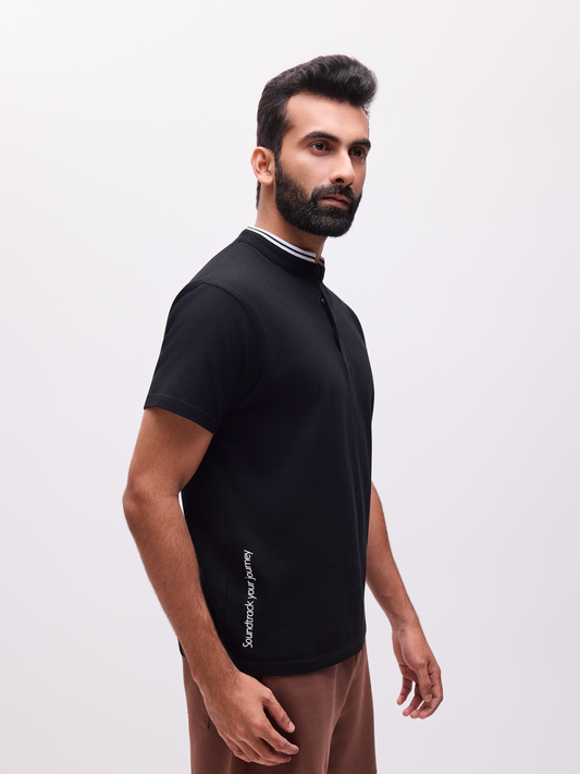 Backpack Stereo | The Groove for Men | GOTS Certified 100% Organic Cotton Tshirts | Black