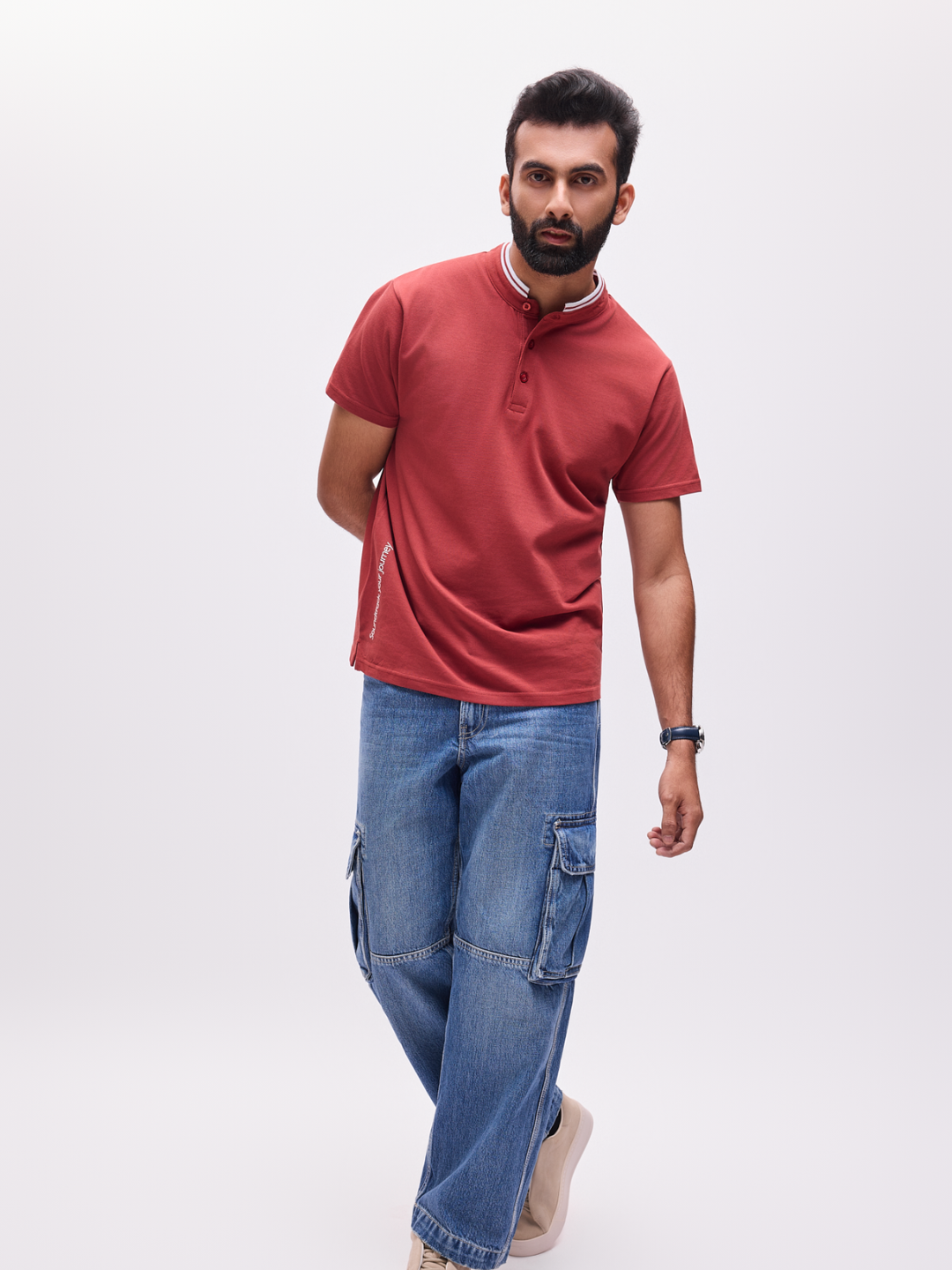 Backpack Stereo | The Groove for Men | GOTS Certified 100% Organic Cotton Tshirts | Chestnut
